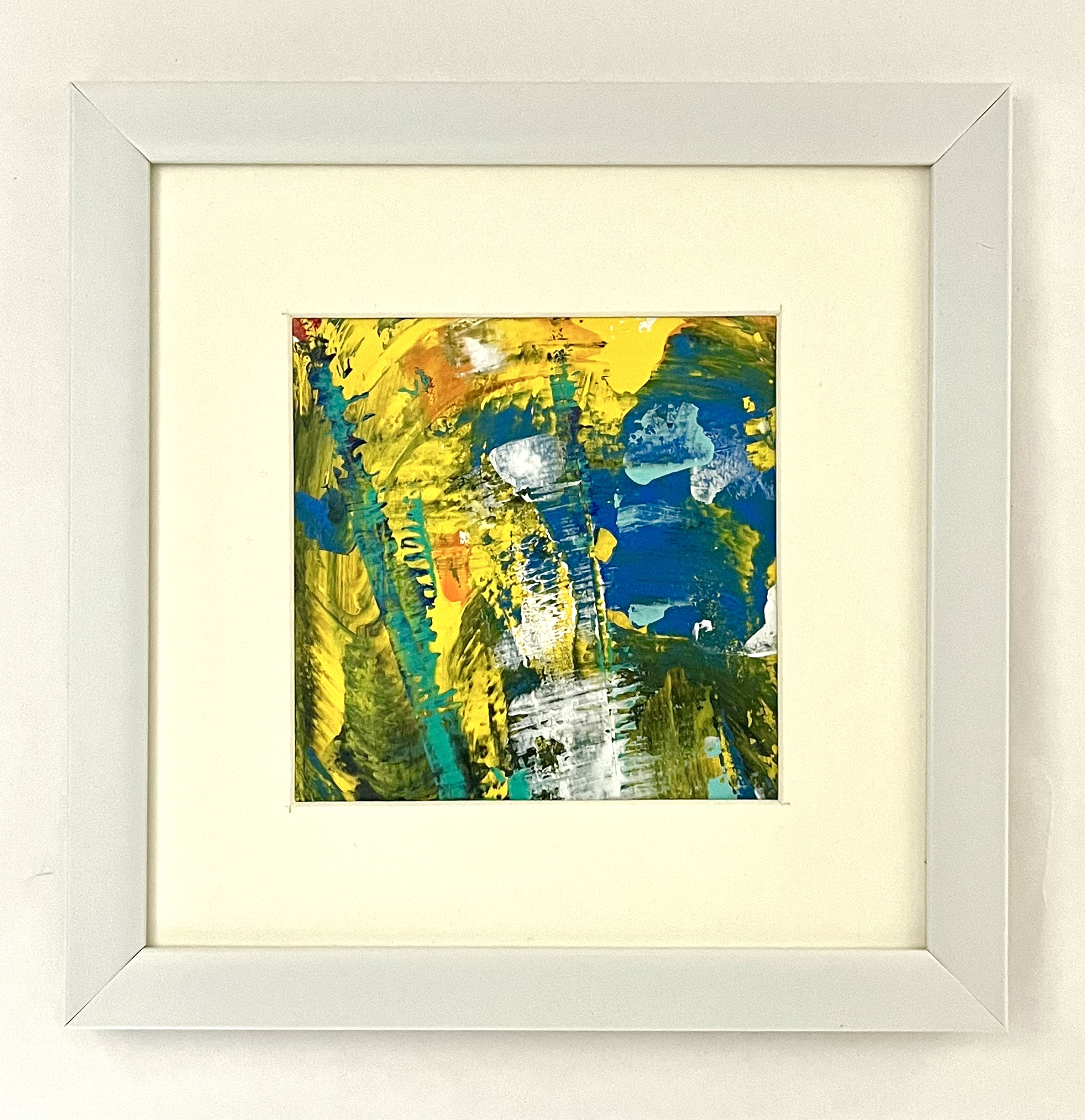 原画 バラ Moonflower 18㎝角 アクリル画 手描き テクスチャ