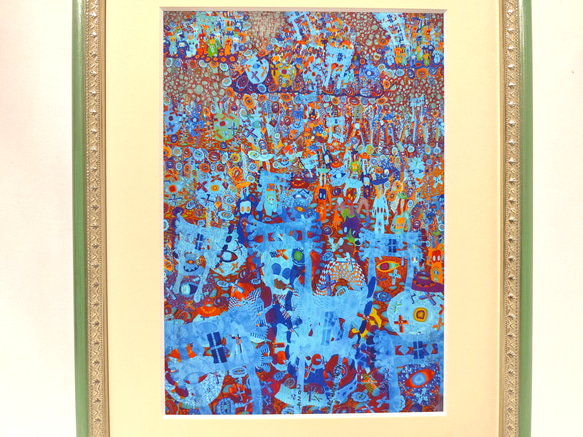 経典 始まりの時代 一点物の版画作品です 高見沢耳のジクレー版画作品 版画