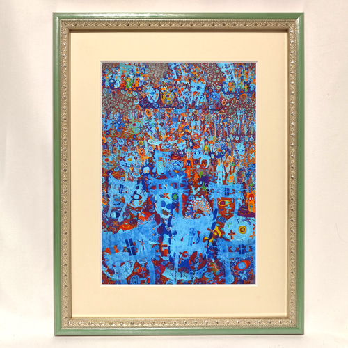 憂鬱な目覚め　　高見沢耳のジクレー版画作品　一点物の版画作品です(A4サイズ) 始まりの時代 高見沢耳のジクレー版画作品 一点物の版画作品です