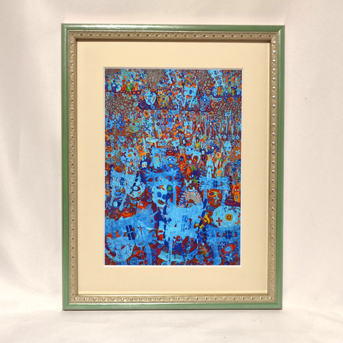 始まりの時代　高見沢耳のジクレー版画作品　一点物の版画作品です(A4サイズ) 始まりの時代 高見沢耳のジクレー版画作品 一点物の版画作品です