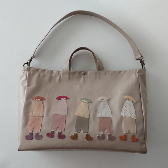 annco leather 2way tote L [beige] 10枚目の画像