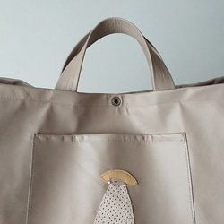 annco leather 2way tote L [beige] 4枚目の画像