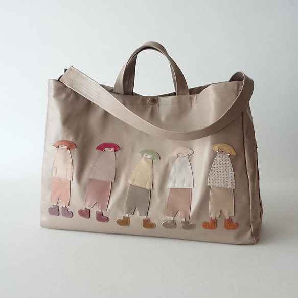 annco leather 2way tote L [beige] 1枚目の画像