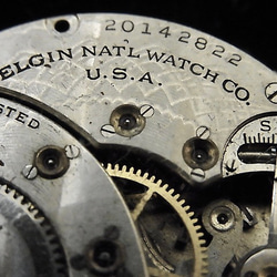 本物志向。1916年製造のエルジン懐中時計ジャンクです。　jw-413 6枚目の画像