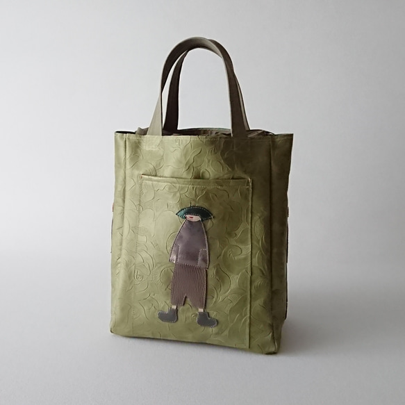 annco leather 3way tote [green] 5枚目の画像