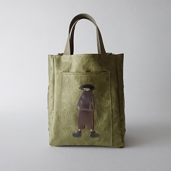 annco leather 3way tote [green] 6枚目の画像