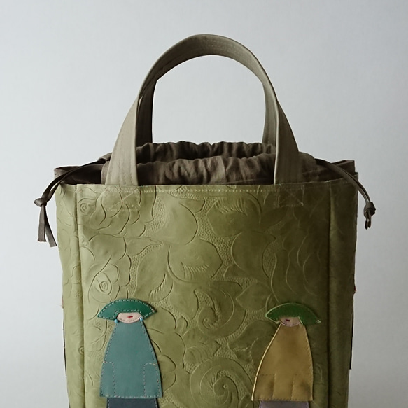 annco leather 3way tote [green] 11枚目の画像