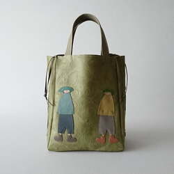 annco leather 3way tote [green] 2枚目の画像