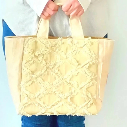 デニムリメイク フリンジトートバッグ トートバッグ みっつん 通販 