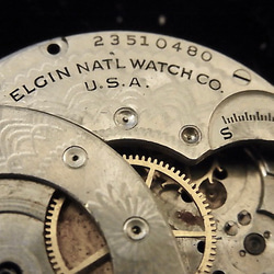 本物志向。1919年製造のエルジン懐中時計ジャンクです。　jw-414 6枚目の画像
