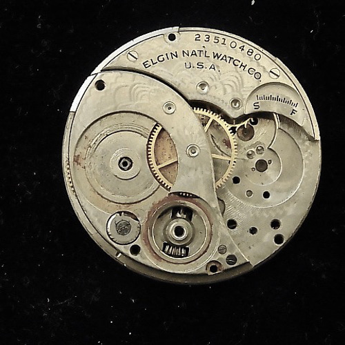 本物志向。1919年製造のエルジン懐中時計ジャンクです。 jw-414 その他 