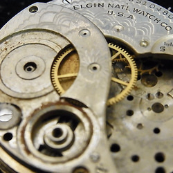 本物志向。1919年製造のエルジン懐中時計ジャンクです。　jw-414 7枚目の画像