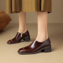 24 新款女士柔軟真皮鞋時尚簡約鞋低跟淺口鞋 22 公分-25 公分 #944⭐免運費⭐ 第2張的照片