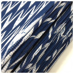 美品　化繊　夏絽　半幅帯　ブルー　長さ420　幅16　中古品 5枚目の画像
