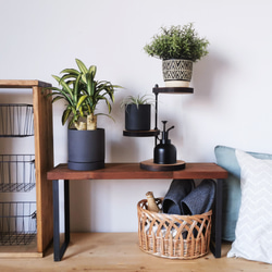 「BIGサイズ」小さなしずくのスタンドシェルフ （フチ無し） / 角置き ブラウン / アイアン 3枚目の画像