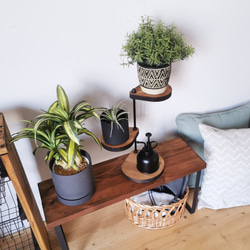 「BIGサイズ」小さなしずくのスタンドシェルフ （フチ無し） / 角置き ブラウン / アイアン 4枚目の画像