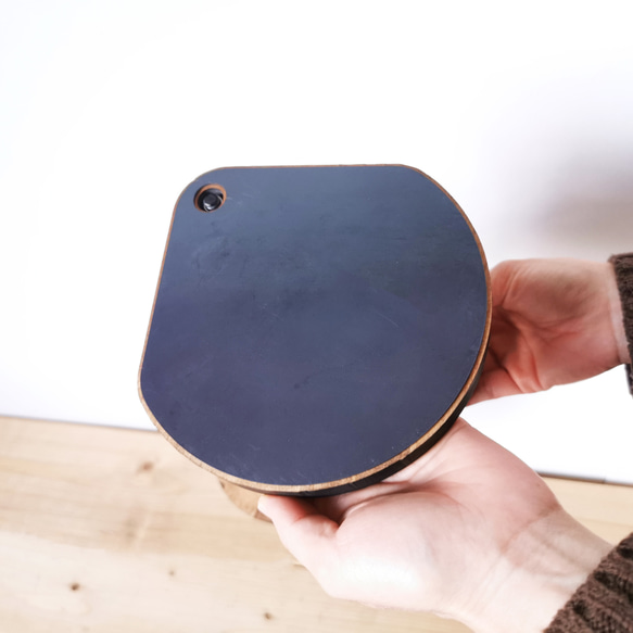 「BIGサイズ」小さなしずくのスタンドシェルフ （フチ無し） / 角置き ブラウン / アイアン 6枚目の画像