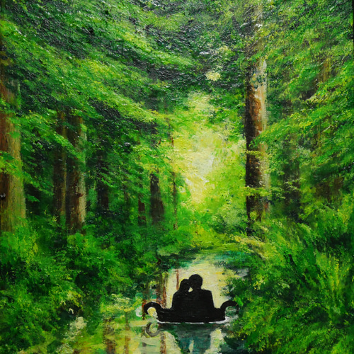 油絵】ミニ色紙絵画オーダーページ 絵画 HR 通販 17487286｜Creema