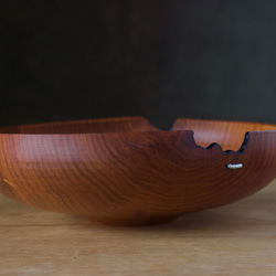 wooden bowl 21cm ヤマザクラのウッドボウル 木製サラダボウル 6枚目の画像