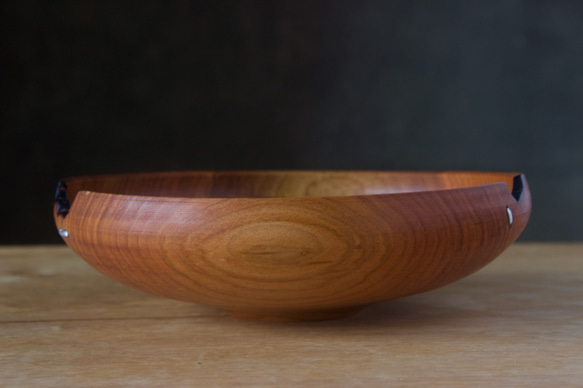 wooden bowl 21cm ヤマザクラのウッドボウル 木製サラダボウル 7枚目の画像