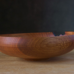 wooden bowl 21cm ヤマザクラのウッドボウル 木製サラダボウル 4枚目の画像