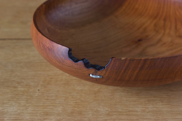 wooden bowl 21cm ヤマザクラのウッドボウル 木製サラダボウル 14枚目の画像