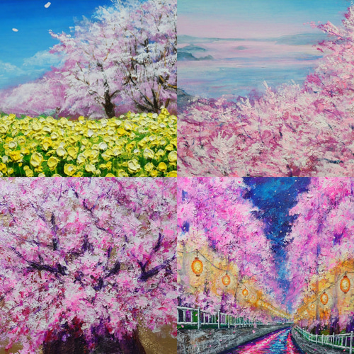 油絵】ミニ絵画2Lポスターカードサイズオーダー 絵画 HR 通販 
