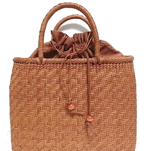 山葡萄バッグ(和風二本飛び、一段花結び)