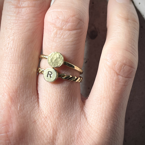ruy様　オーダー　リング order initial ring 指輪・リング Rui -手づくりオーダーSHOP- 通販