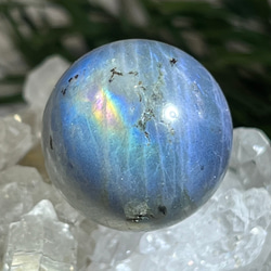 【宇宙エネルギー】虹　ラブラドライト　レインボー　スフィア　タンブル　原石 2枚目の画像