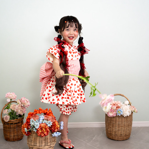 ポニーテールリング（オーガンジーリボンRD） ヘッドドレス