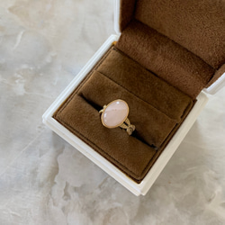 【stainless】ローズクォーツ　ストーン　リング　指輪　天然石　ステンレス　ピンク 4枚目の画像