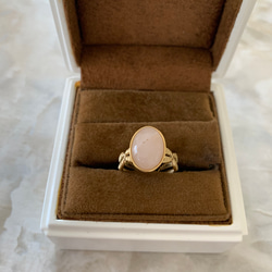 【stainless】ローズクォーツ　ストーン　リング　指輪　天然石　ステンレス　ピンク 5枚目の画像