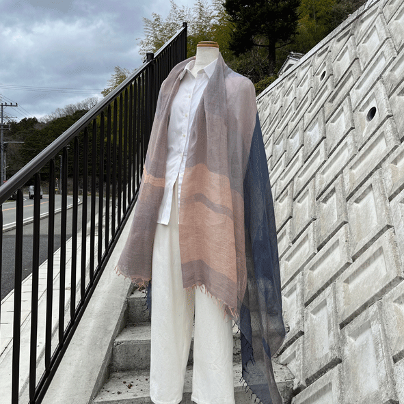 播州織ロング＆ワイドストールK24030