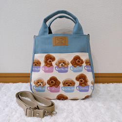 トイプードル　カートバッグ　ハンドメイド品　COCO ce1e3d89eb93d1aa0186c8ce45a3f8