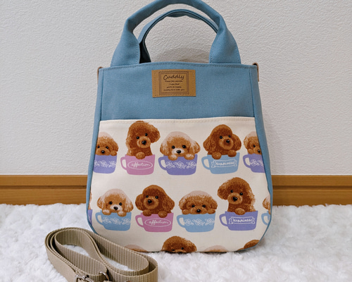 トイプードル　カートバッグ　ハンドメイド品　COCO カートバッグ トイプードル ハンドメイド こーくん様専用