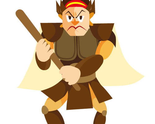 お面　手彫り　迷企羅大将 お面手彫り迷企羅大将