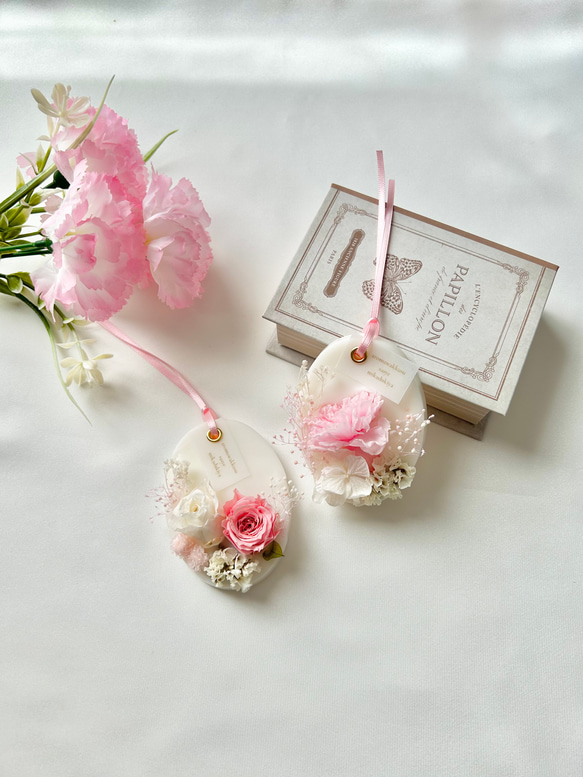 母の日 アロマワックスサシェ ︎✿ 選べるお花と香り ︎✿ 無料ラッピング メッセージカード付 カーネーション バラ 2枚目の画像