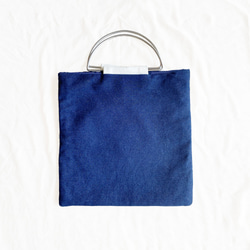 鹿皮x靛藍染色【手提袋】 第3張的照片