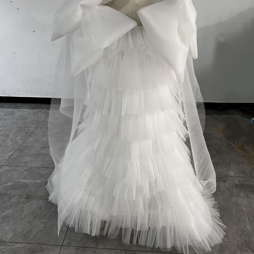 送料無料！高品質！ もこもこウエディングドレス ソフトチュール