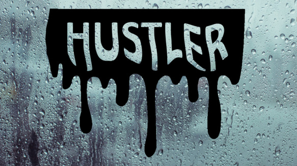 ハスラー給油口ドロドロ　カッティングステッカー　ステッカー　hustler 1枚目の画像