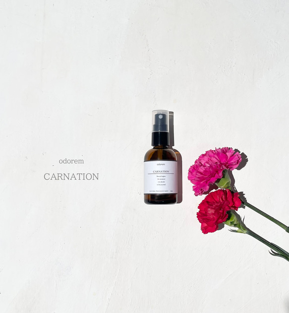 カーネーション【CARNATION】フレグランスミスト　60ml　NATURAL FRAGRANCE MIST 60ml 1枚目の画像