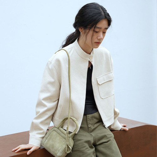 クルーネック ショートジャケット ゆったり 上品 パステルカラー ショートジャケット 定番 ジャケット 春夏 レディース アウター