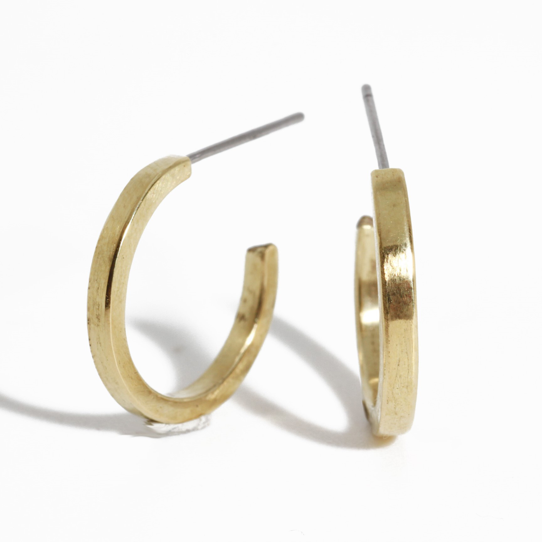 hoop pierce　真鍮　ペア