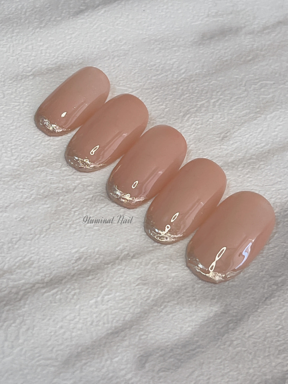 045*ピンク×シルバーミラーフレンチ*.+ﾟ春ネイル/夏ネイル/結婚式