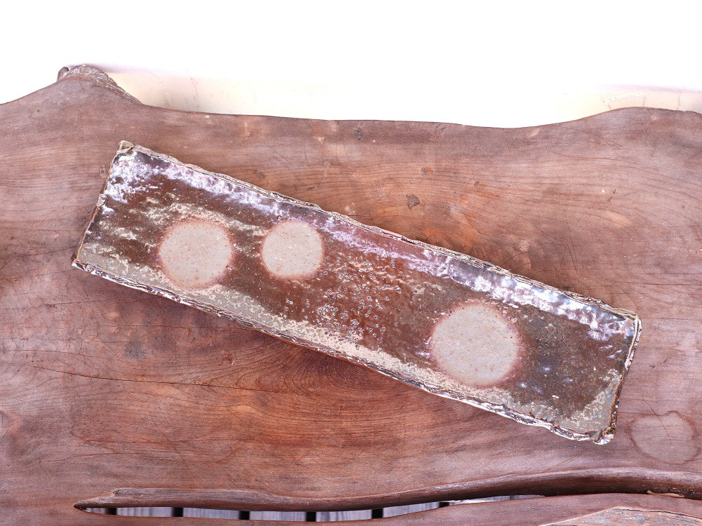 備前焼 長方皿(42cm)　sr1-037