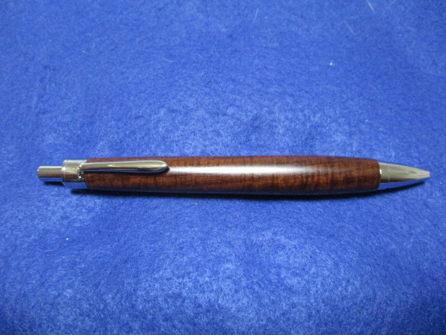 リングギジー　カーリー杢　椿油仕上げ　木軸ボールペン(シャープペンシル)　希少材