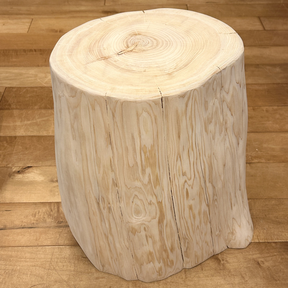 Hinoki  Wood  Stool  No.629 2枚目の画像