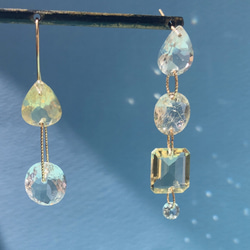 Prana gem drops ✴︎レモンクォーツ✴︎アクアマリン ✴︎クリスタル✴︎ゴールデンルチル 2枚目の画像