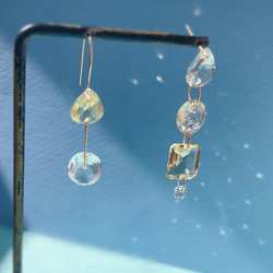 Prana gem drops ✴︎レモンクォーツ✴︎アクアマリン ✴︎クリスタル✴︎ゴールデンルチル 3枚目の画像